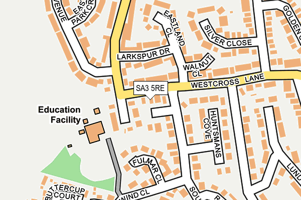 SA3 5RE map - OS OpenMap – Local (Ordnance Survey)