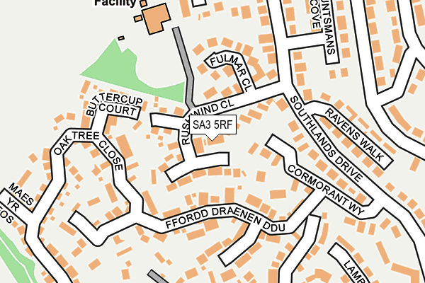 SA3 5RF map - OS OpenMap – Local (Ordnance Survey)