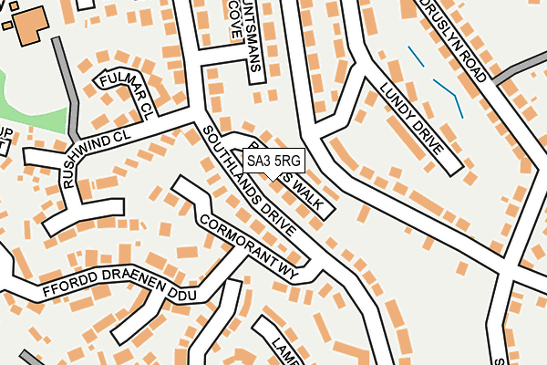 SA3 5RG map - OS OpenMap – Local (Ordnance Survey)
