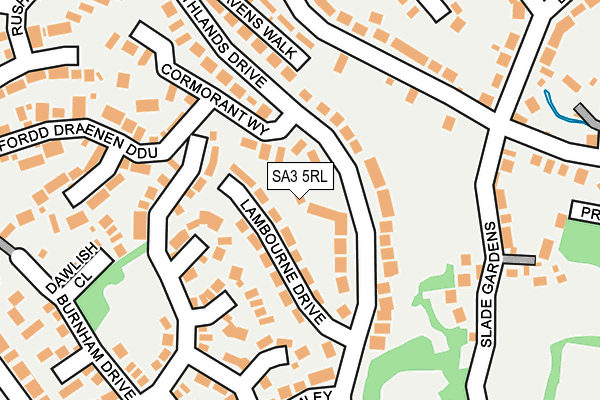 SA3 5RL map - OS OpenMap – Local (Ordnance Survey)