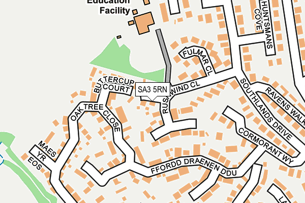 SA3 5RN map - OS OpenMap – Local (Ordnance Survey)