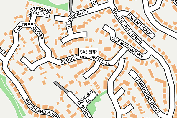 SA3 5RP map - OS OpenMap – Local (Ordnance Survey)