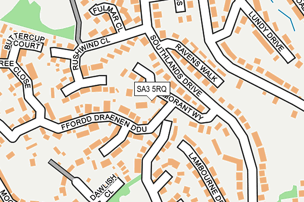 SA3 5RQ map - OS OpenMap – Local (Ordnance Survey)