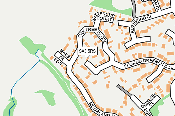 SA3 5RS map - OS OpenMap – Local (Ordnance Survey)