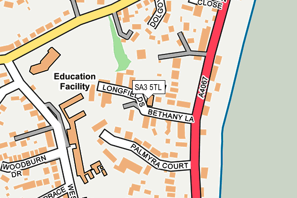 SA3 5TL map - OS OpenMap – Local (Ordnance Survey)