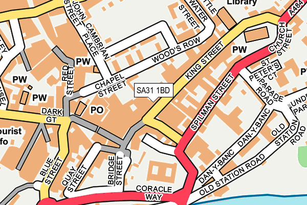 SA31 1BD map - OS OpenMap – Local (Ordnance Survey)