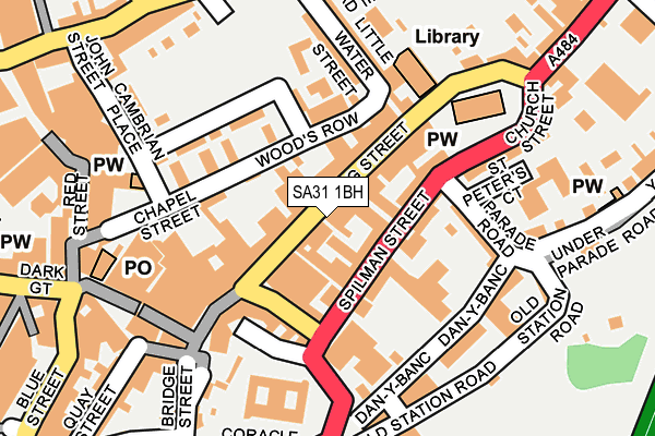 SA31 1BH map - OS OpenMap – Local (Ordnance Survey)