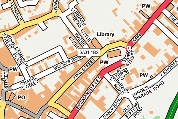 Map of CARMARTHEN (EXPRESS) LTD at local scale