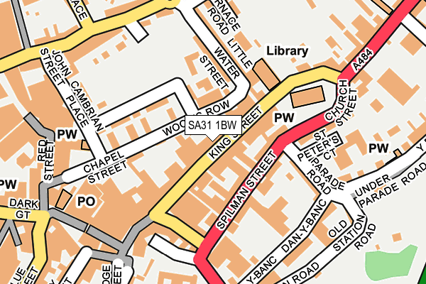 SA31 1BW map - OS OpenMap – Local (Ordnance Survey)