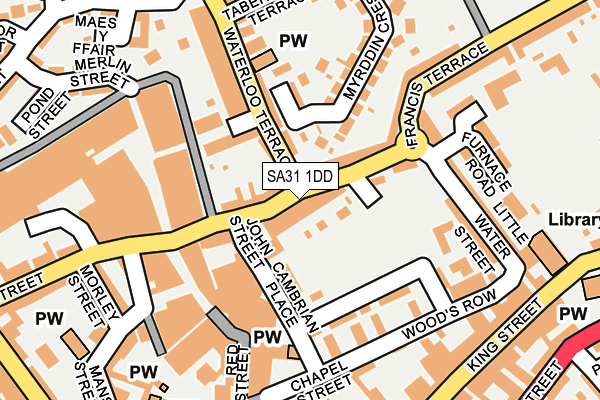 SA31 1DD map - OS OpenMap – Local (Ordnance Survey)