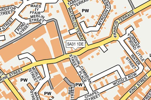 SA31 1DE map - OS OpenMap – Local (Ordnance Survey)