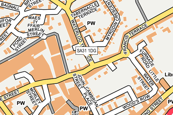 SA31 1DG map - OS OpenMap – Local (Ordnance Survey)