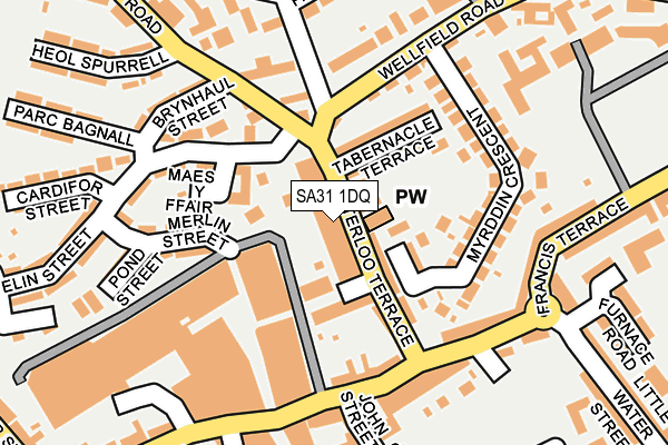 SA31 1DQ map - OS OpenMap – Local (Ordnance Survey)