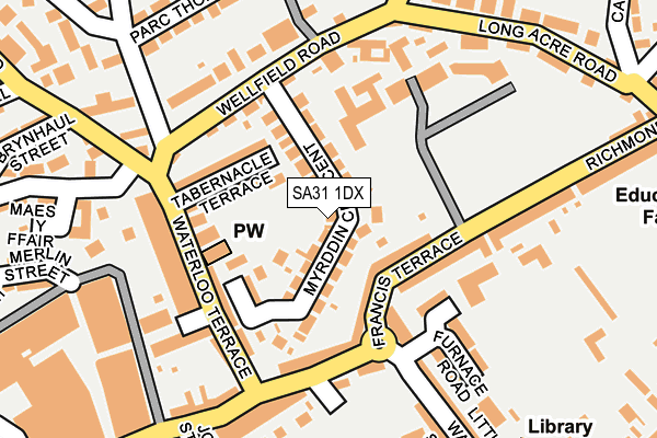 SA31 1DX map - OS OpenMap – Local (Ordnance Survey)