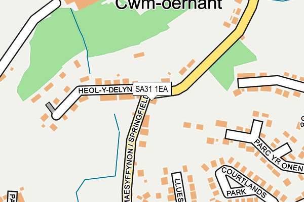SA31 1EA map - OS OpenMap – Local (Ordnance Survey)