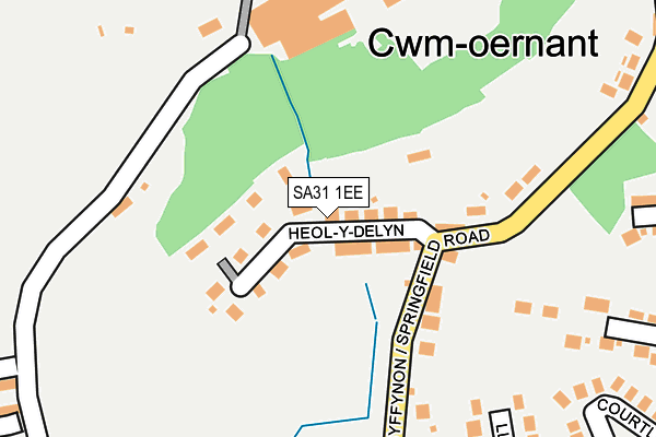 SA31 1EE map - OS OpenMap – Local (Ordnance Survey)