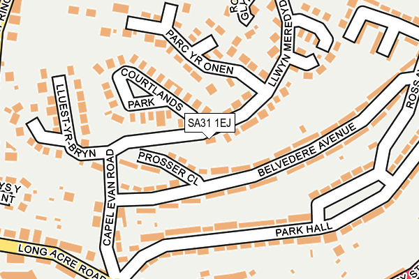 SA31 1EJ map - OS OpenMap – Local (Ordnance Survey)