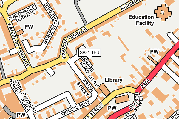 SA31 1EU map - OS OpenMap – Local (Ordnance Survey)