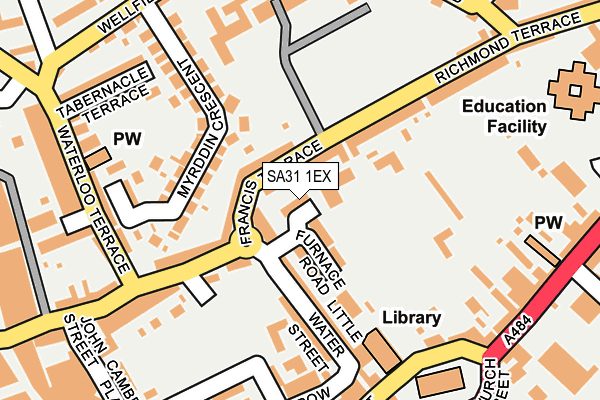 SA31 1EX map - OS OpenMap – Local (Ordnance Survey)