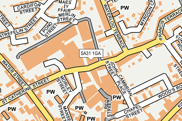 SA31 1GA map - OS OpenMap – Local (Ordnance Survey)