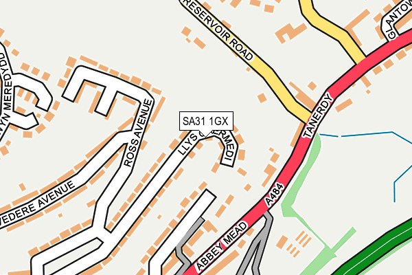 SA31 1GX map - OS OpenMap – Local (Ordnance Survey)