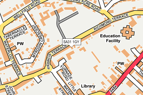 SA31 1GY map - OS OpenMap – Local (Ordnance Survey)