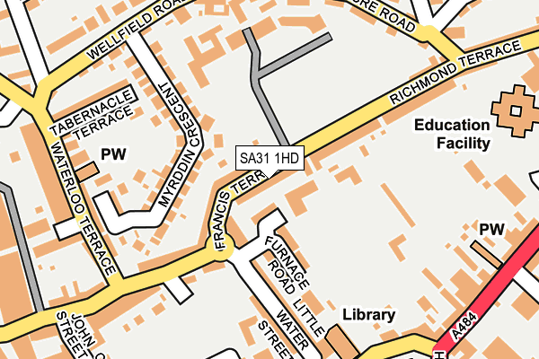 SA31 1HD map - OS OpenMap – Local (Ordnance Survey)