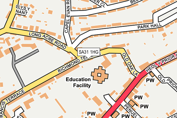 SA31 1HG map - OS OpenMap – Local (Ordnance Survey)