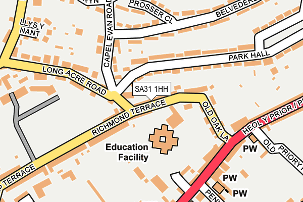 SA31 1HH map - OS OpenMap – Local (Ordnance Survey)