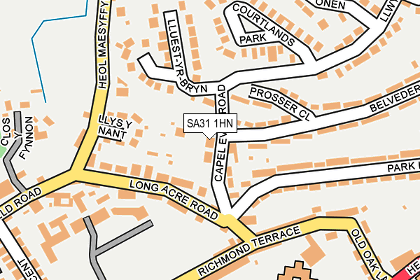 SA31 1HN map - OS OpenMap – Local (Ordnance Survey)