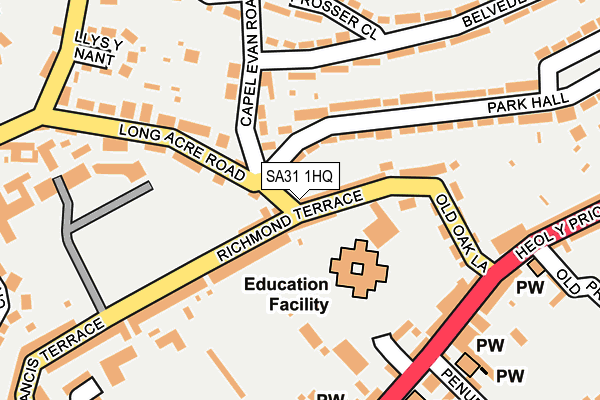 SA31 1HQ map - OS OpenMap – Local (Ordnance Survey)