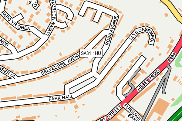 SA31 1HU map - OS OpenMap – Local (Ordnance Survey)
