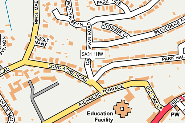 SA31 1HW map - OS OpenMap – Local (Ordnance Survey)