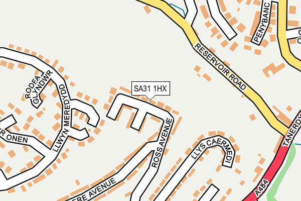 SA31 1HX map - OS OpenMap – Local (Ordnance Survey)