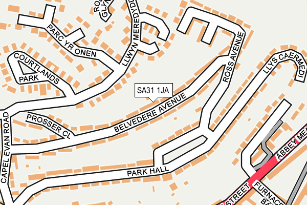 SA31 1JA map - OS OpenMap – Local (Ordnance Survey)