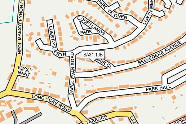 SA31 1JB map - OS OpenMap – Local (Ordnance Survey)
