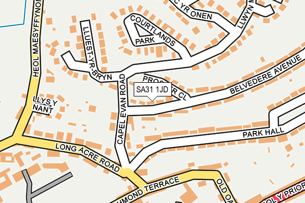 SA31 1JD map - OS OpenMap – Local (Ordnance Survey)