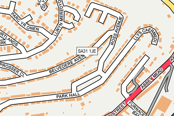 SA31 1JE map - OS OpenMap – Local (Ordnance Survey)