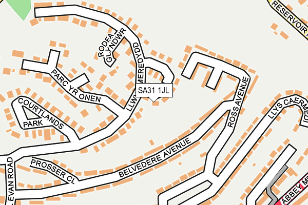 SA31 1JL map - OS OpenMap – Local (Ordnance Survey)