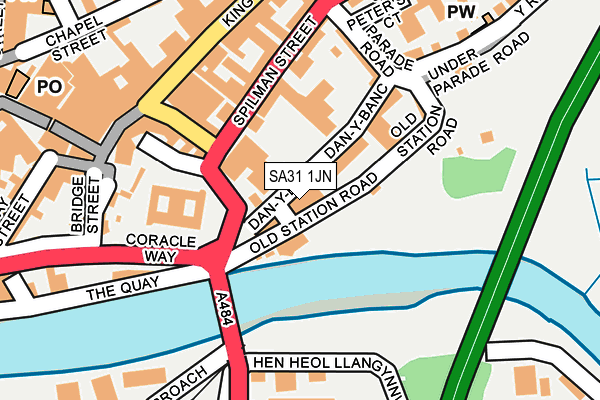 SA31 1JN map - OS OpenMap – Local (Ordnance Survey)