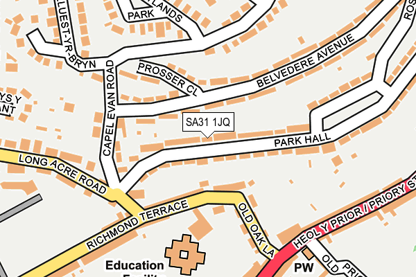 SA31 1JQ map - OS OpenMap – Local (Ordnance Survey)