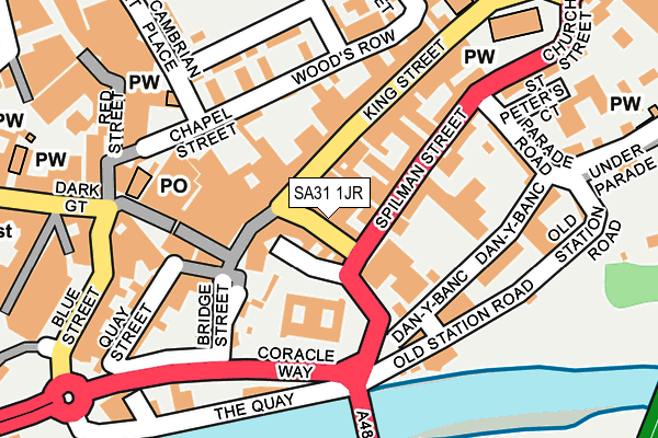 SA31 1JR map - OS OpenMap – Local (Ordnance Survey)