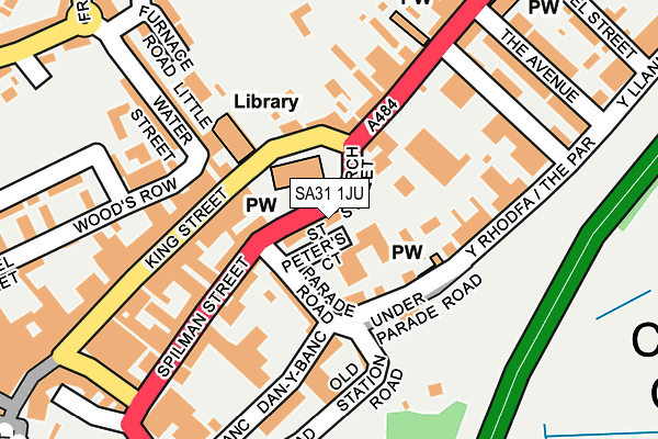 SA31 1JU map - OS OpenMap – Local (Ordnance Survey)