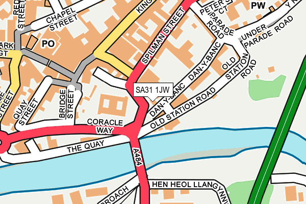 SA31 1JW map - OS OpenMap – Local (Ordnance Survey)