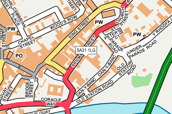 SA31 1LG map - OS OpenMap – Local (Ordnance Survey)