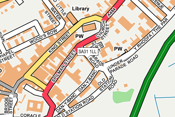 SA31 1LL map - OS OpenMap – Local (Ordnance Survey)