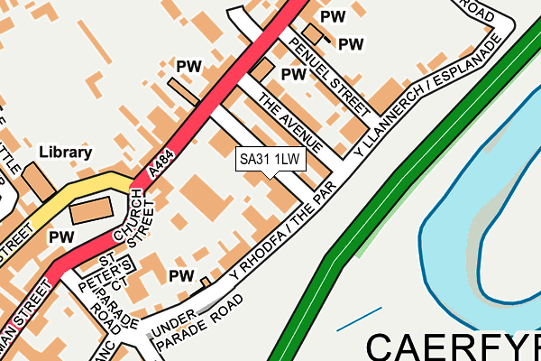 SA31 1LW map - OS OpenMap – Local (Ordnance Survey)