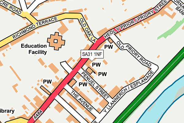 SA31 1NF map - OS OpenMap – Local (Ordnance Survey)