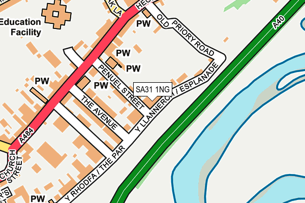 SA31 1NG map - OS OpenMap – Local (Ordnance Survey)