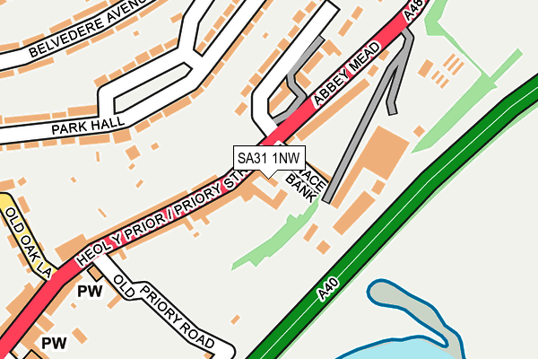 SA31 1NW map - OS OpenMap – Local (Ordnance Survey)